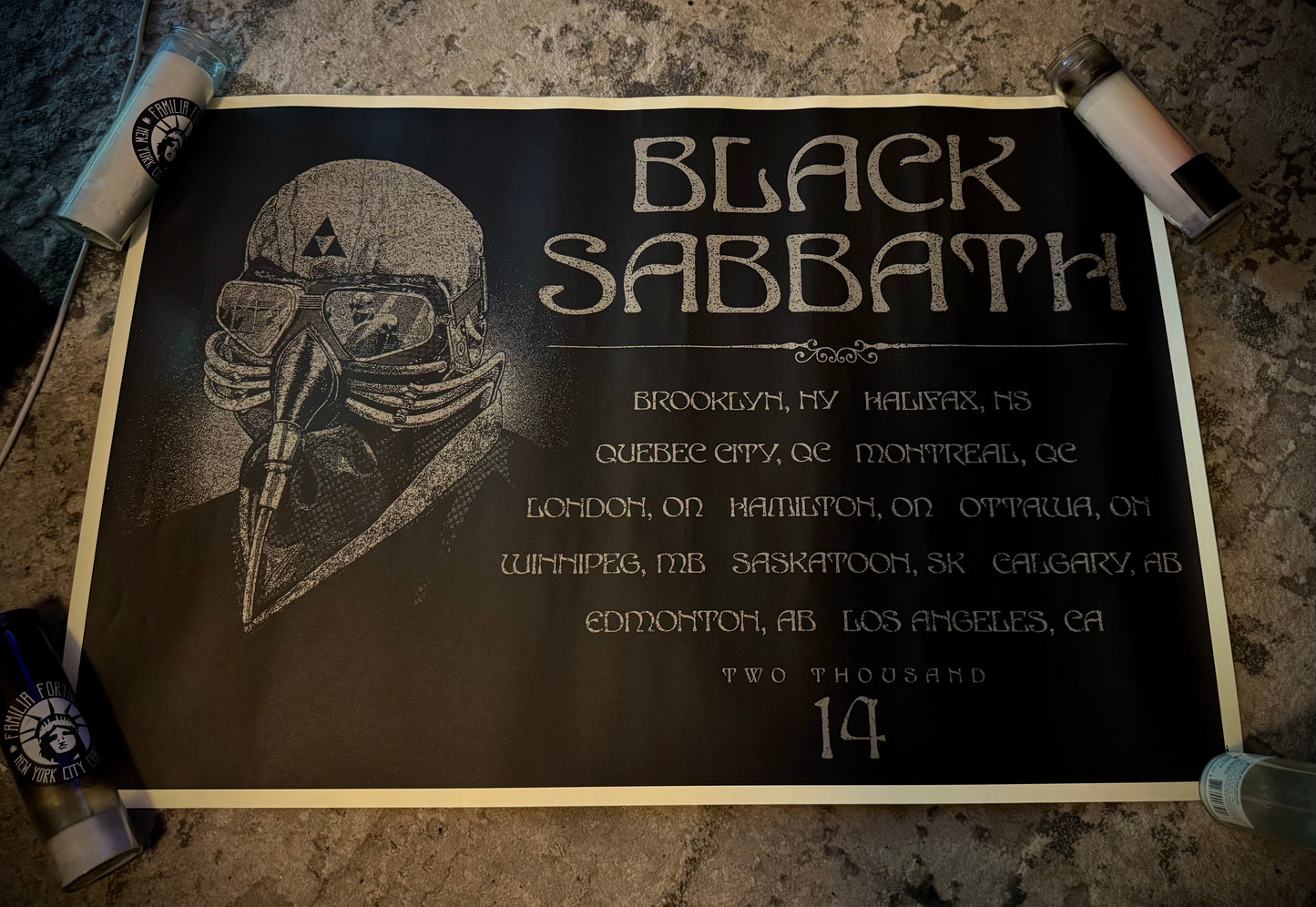 Black Sabbath Rare Poster North America Tour - 2014