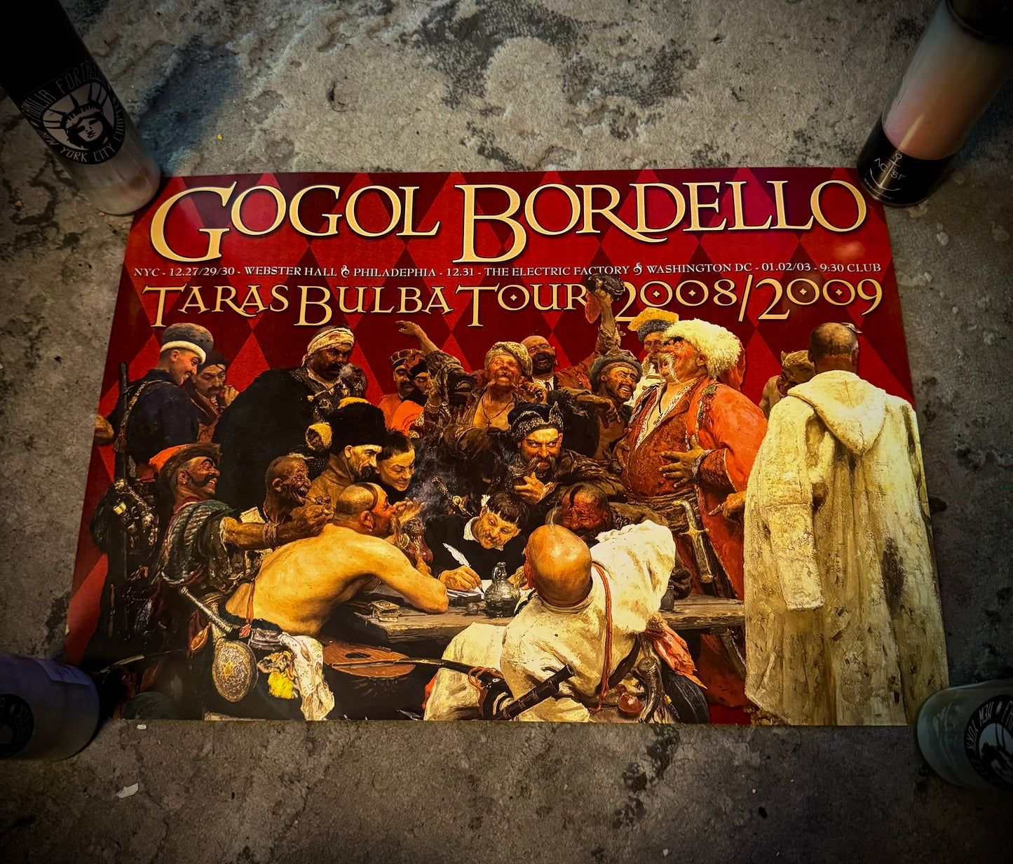 Gogol Bordello Taras Bulba Tour NYE Rare Poster - 2008/09