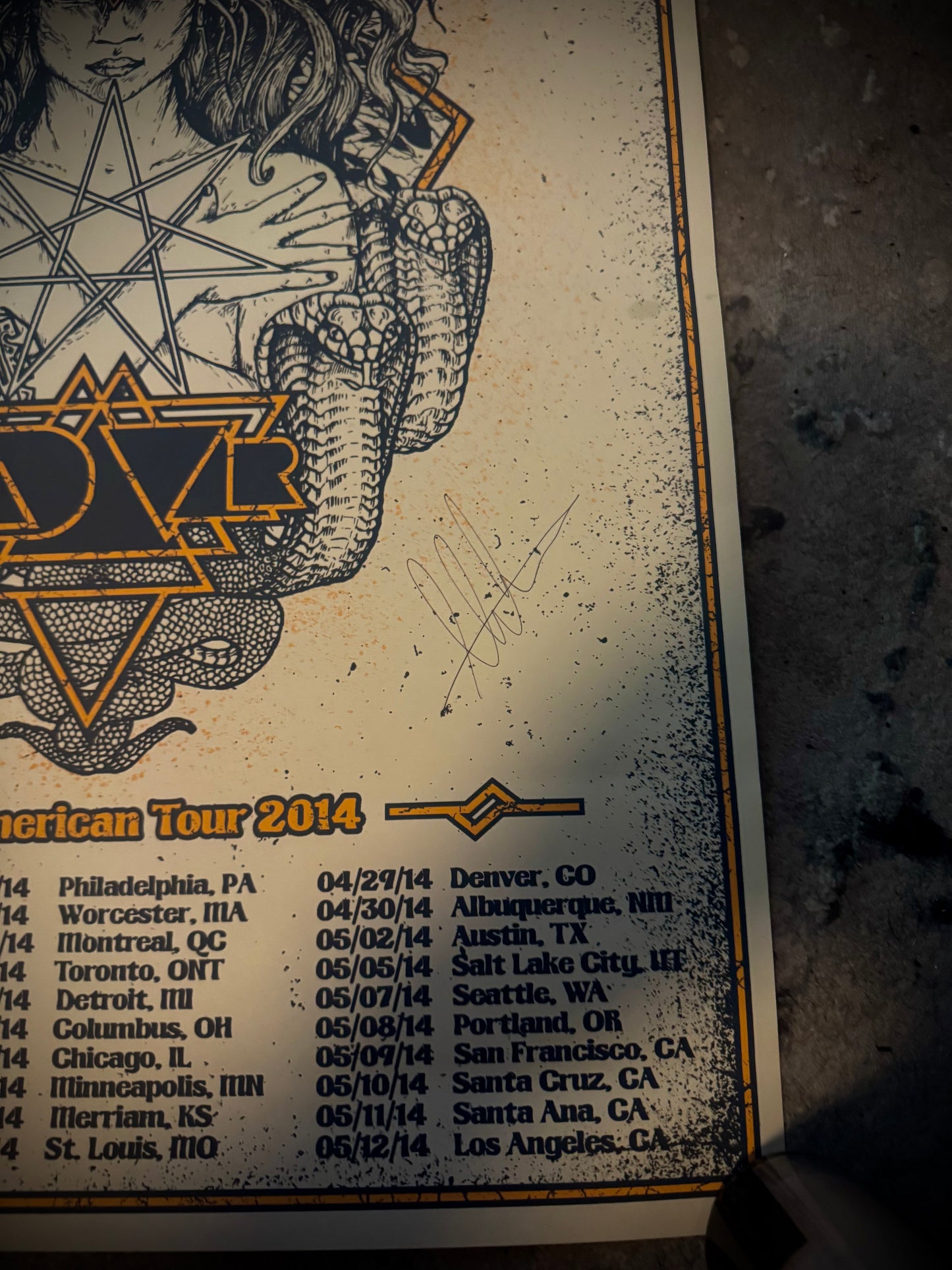 Kadavar Signed North American Tour Poster - 2014