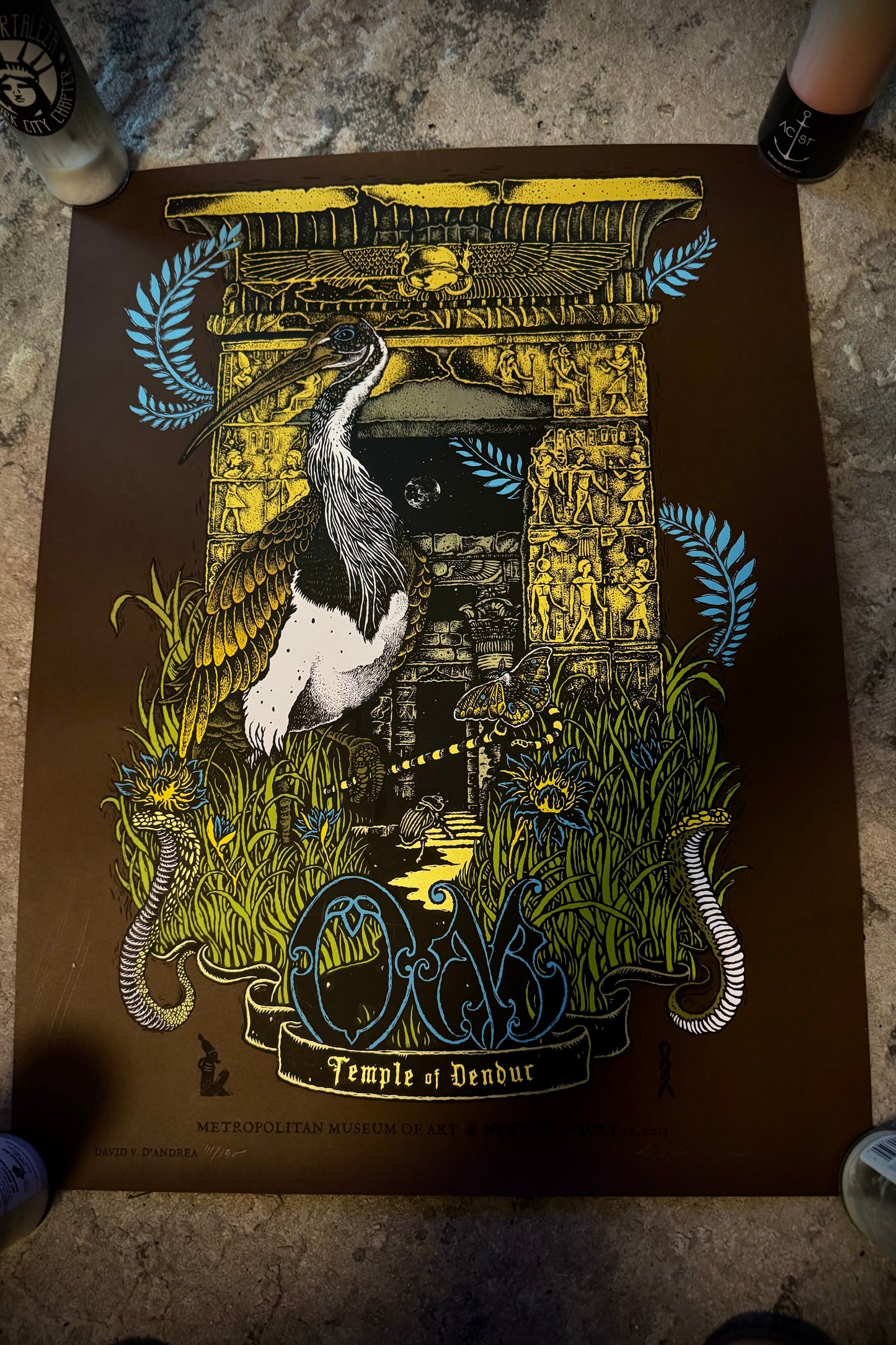 OM Temple of Dendur Poster by David D'Andrea at The MET New York City - 2013 Limited Edition 111/150