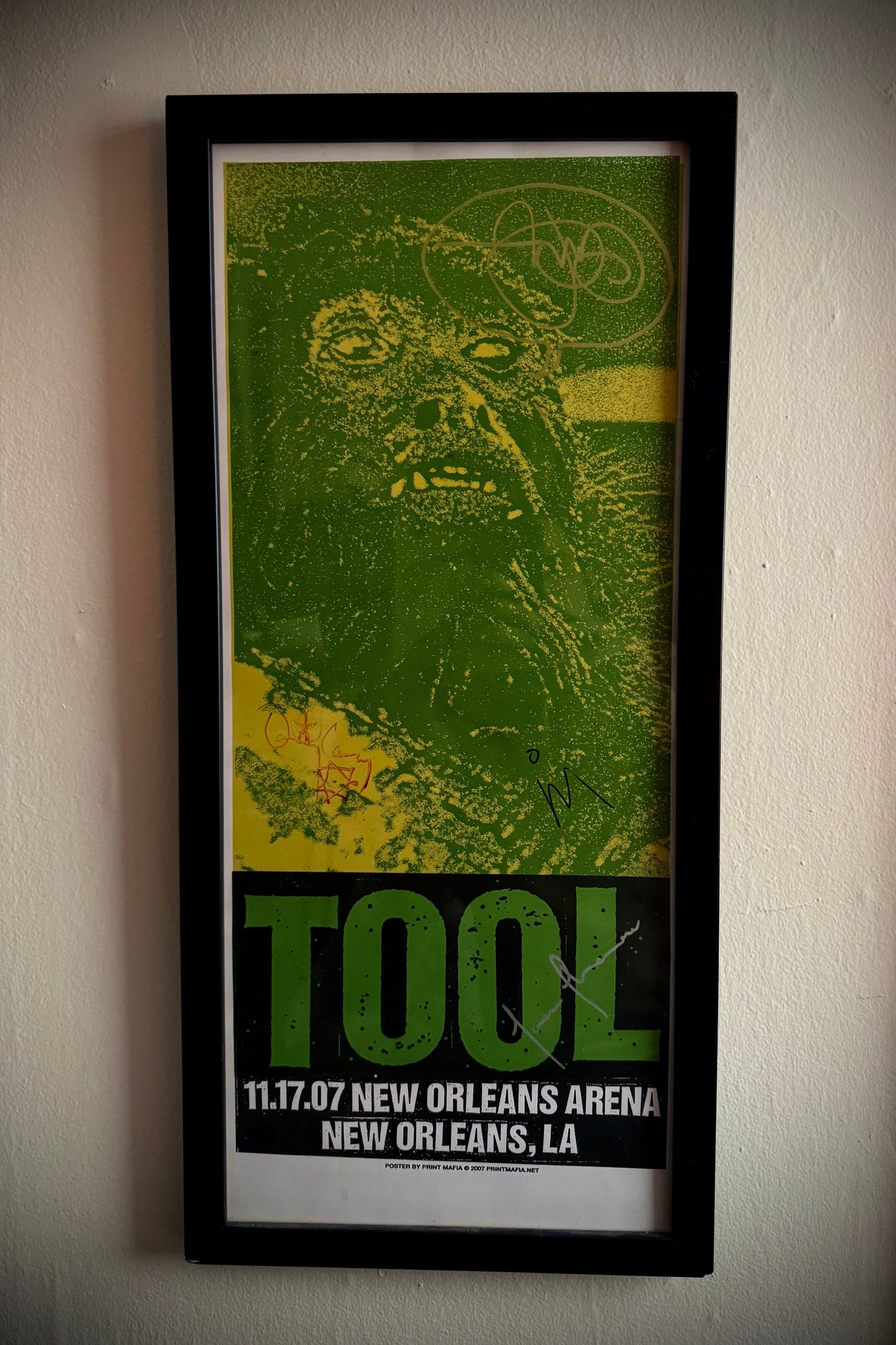 TOOL Poster Signed by the Whole Band and Made by Printed Mafia - 2007