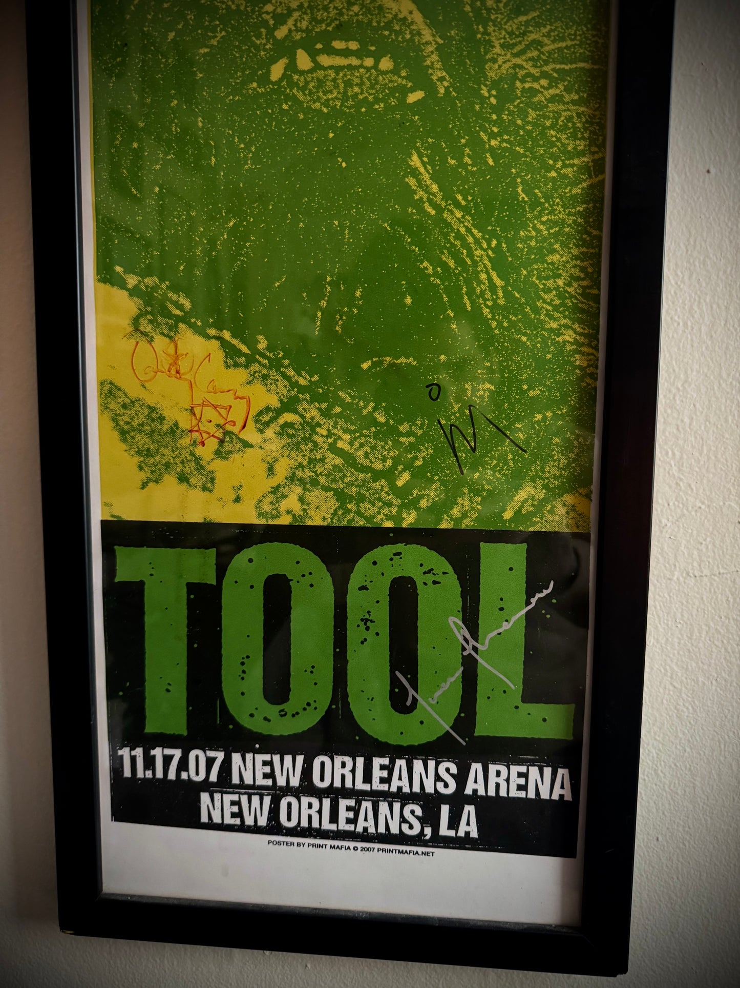 TOOL Poster Signed by the Whole Band and Made by Printed Mafia - 2007