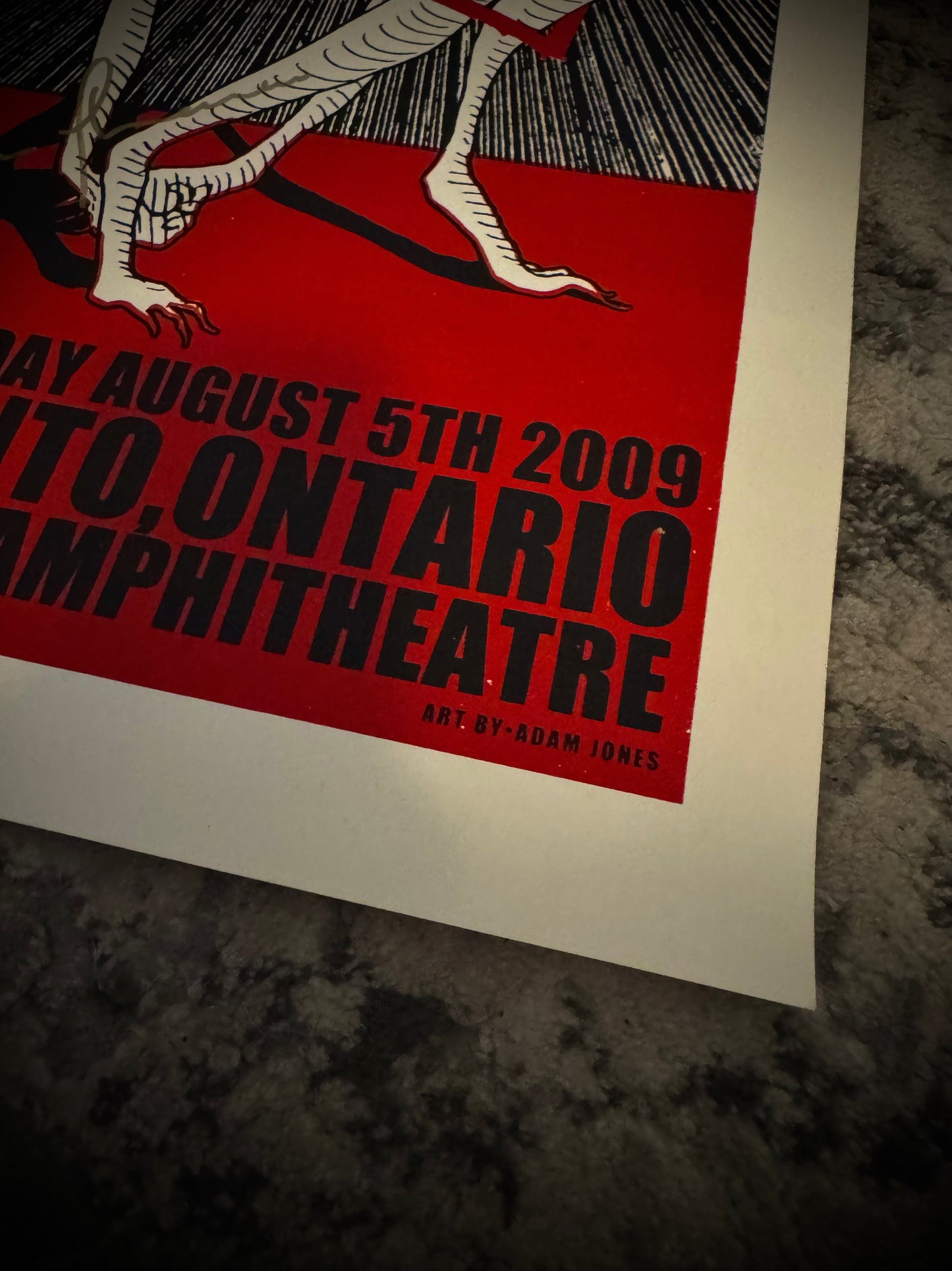 TOOL Poster Adam Jones drawing signed by the band and numbered 345/450 - 2009