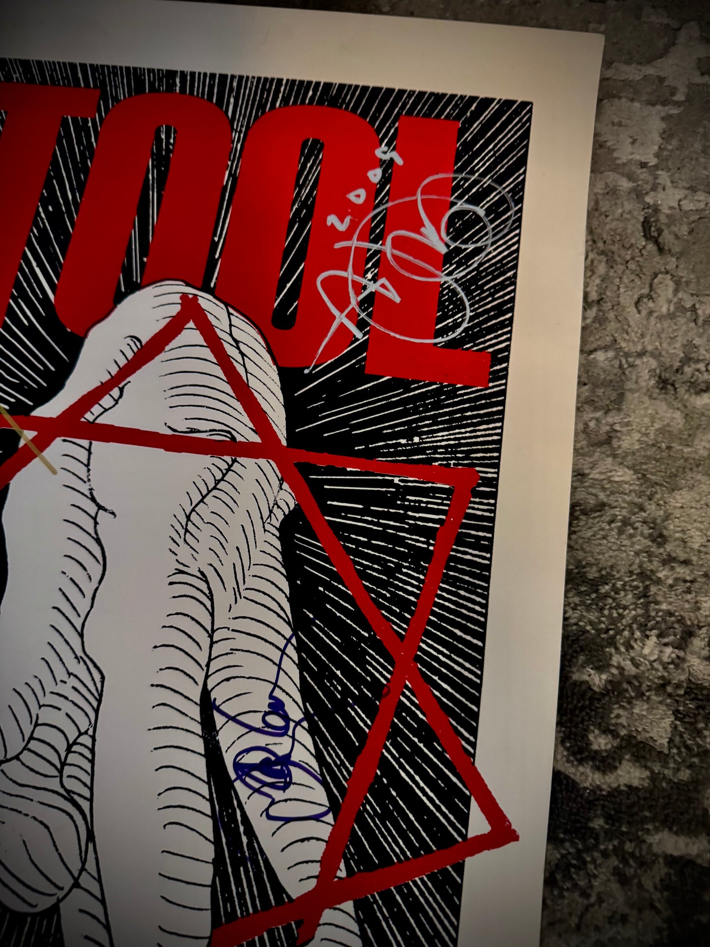 TOOL Poster Adam Jones drawing signed by the band and numbered 345/450 - 2009
