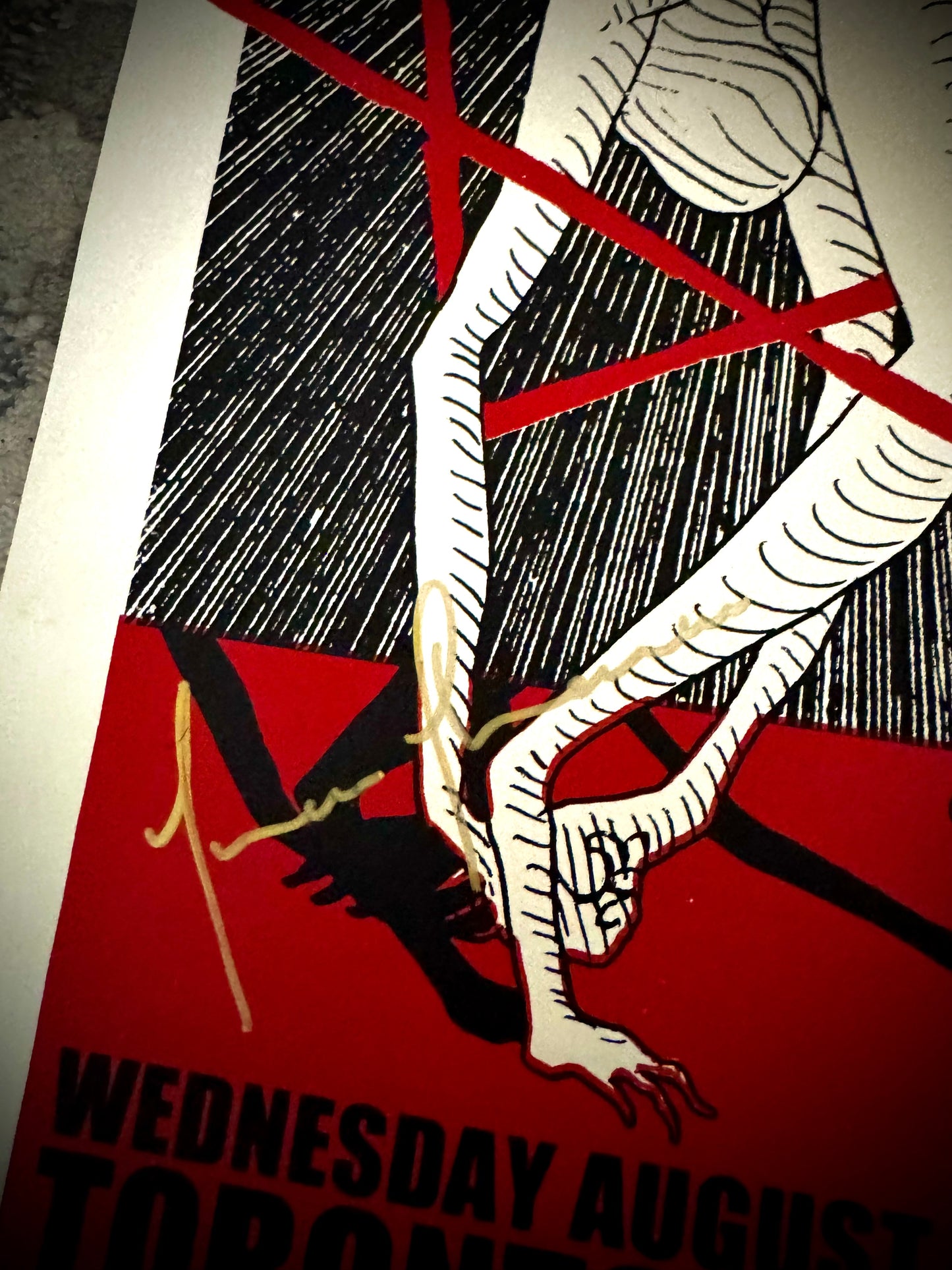TOOL Poster Adam Jones drawing signed by the band and numbered 345/450 - 2009