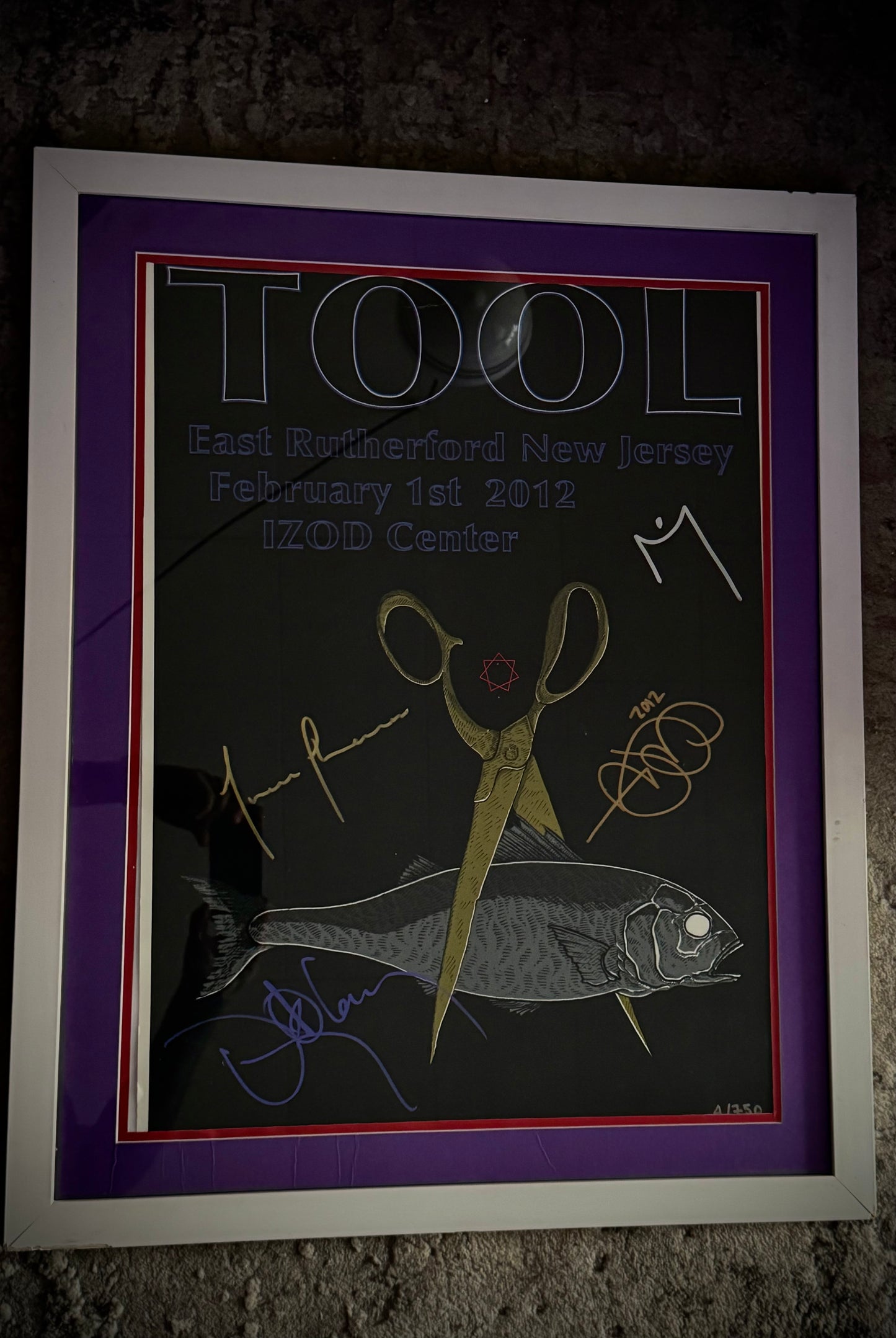 TOOL Poster Adam Jones Drawing Signed by the Band and Numbered 004/750 - 2012