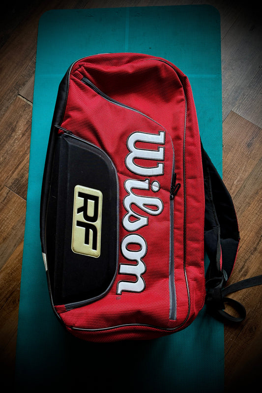 Wilson Roger Federer RF Signature 15-Racquet Tennis Bag Backpack Red/Black/White