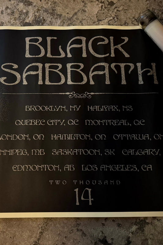 Black Sabbath Rare Poster North America Tour - 2014