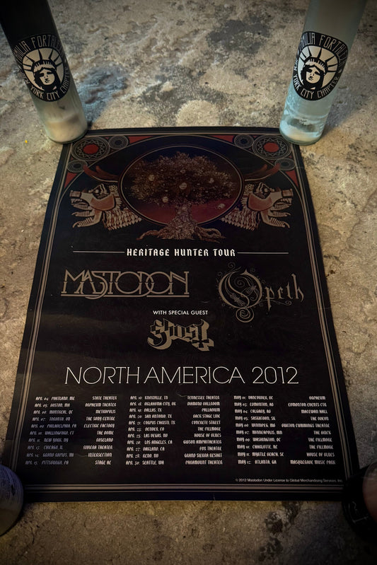 Mastodon & Opeth with guest Ghost Rare Poster for Heritage Tour - 2012