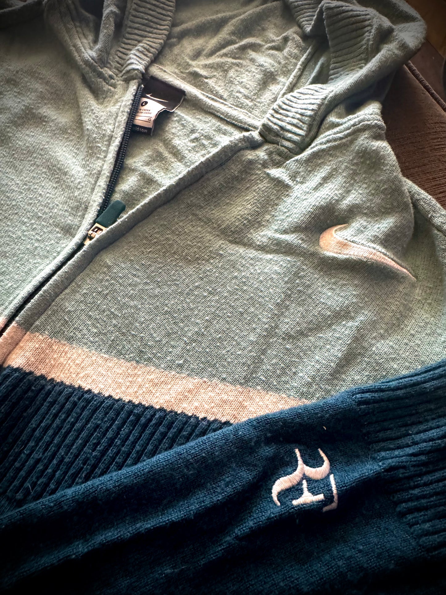 Nike Roger Federer RF 2014 US Open Tennis Used Jacket Hoodie Sweater Size L