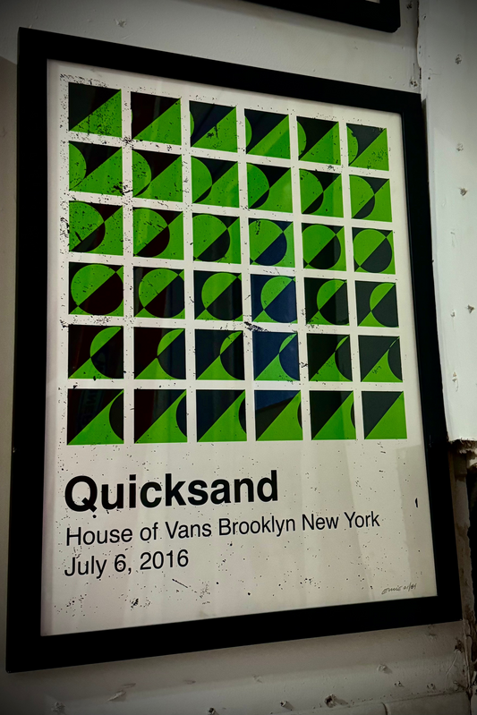 Quicksand RARE Poster House of Vans Brooklyn New York - 2016 Limited Edition Signed and Numbered 61/64