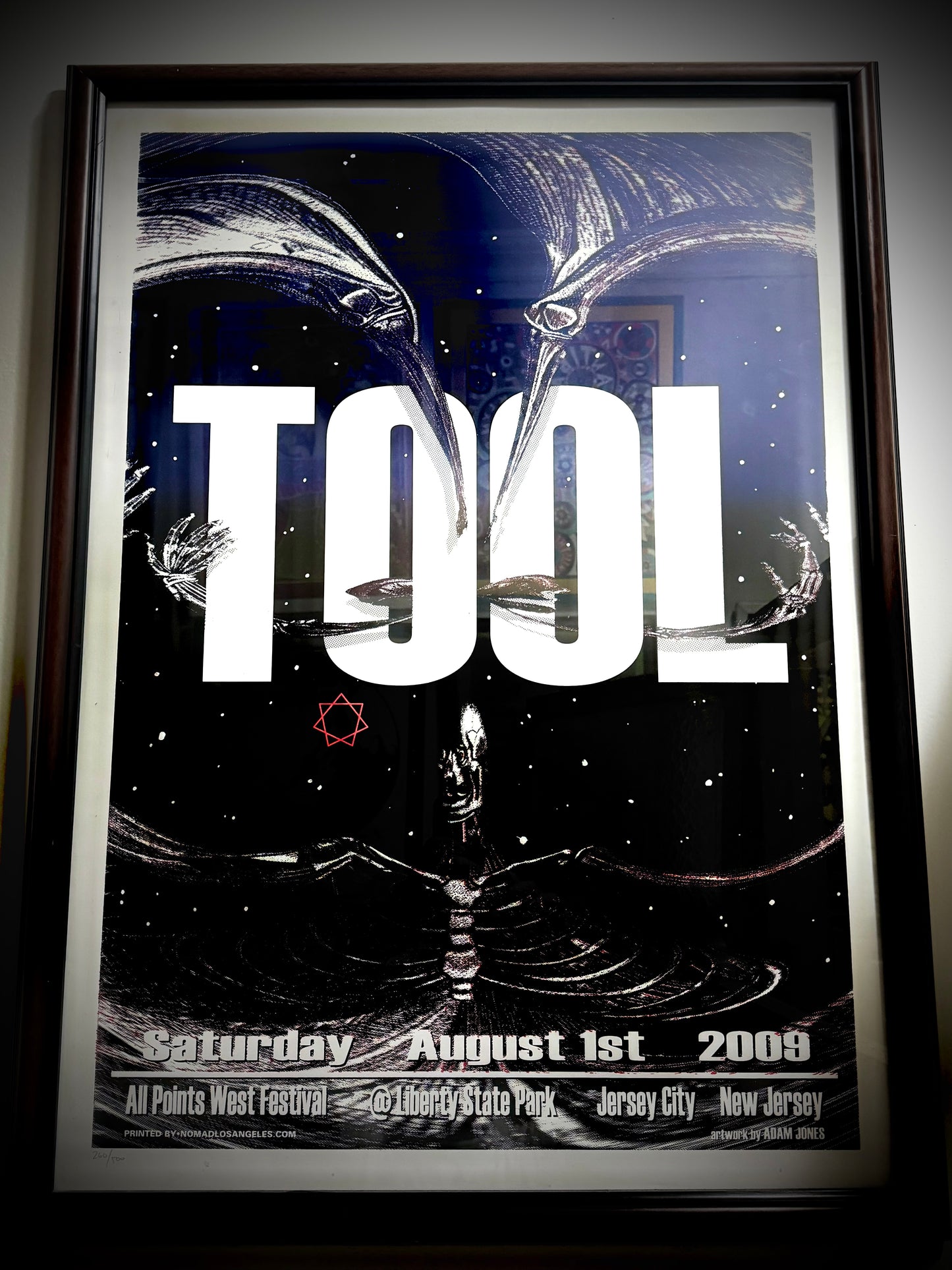 TOOL  ALL POINTS WEST FESTIVAL POSTER - 2009