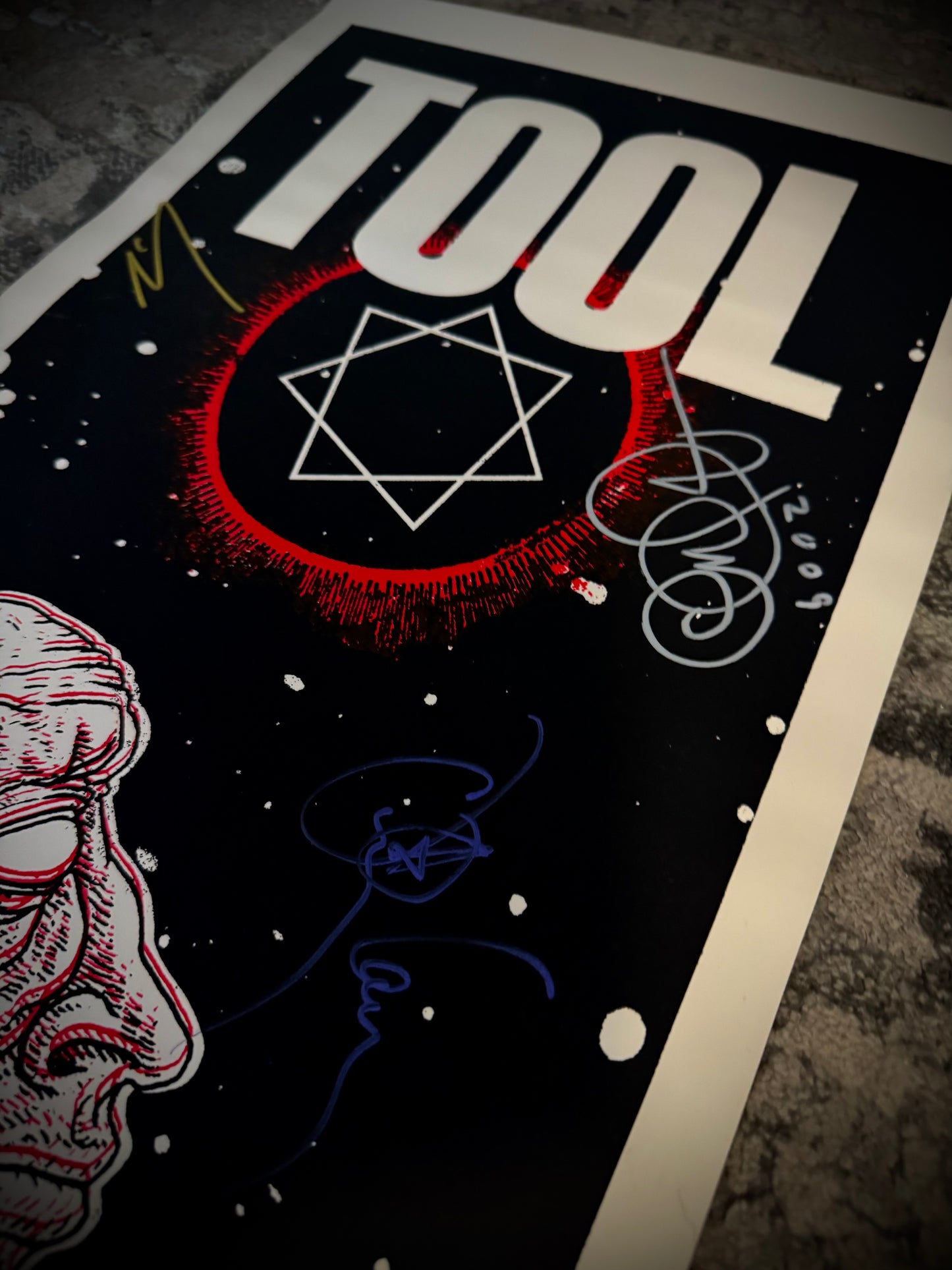 TOOL Poster Adam Jones drawing signed by the band and numbered 329/450 - 2009
