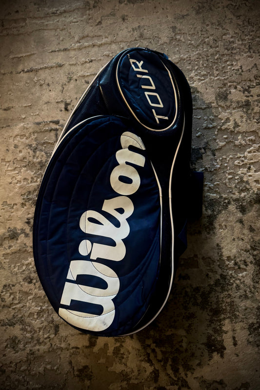 Wilson Tour 9 Rare Tennis Racquet Bag Del Potro Era Sparkle Blue - 2011